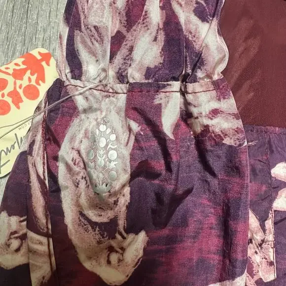 Free People Movement The Way Home Purple Floral Printed Shorts NEW - Picture 8 of 8